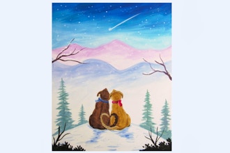 Virtual Paint Nite: Doggy Winter Wishes (Ages 6+)